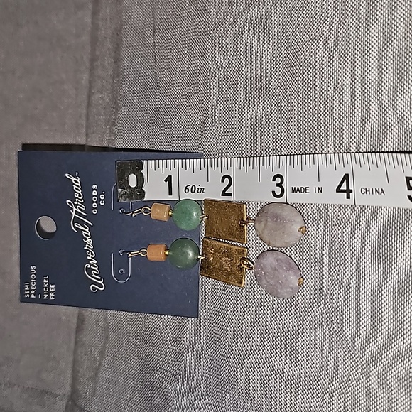NWT Semi Precious, Nickel Free, Universal Thread Goods Co. Dangle Earrings - Picture 8 of 8